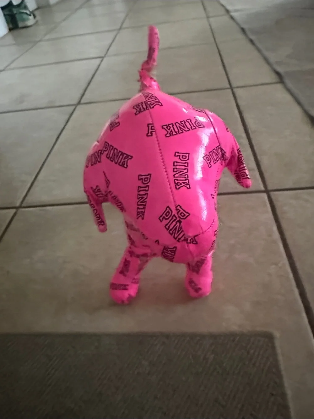 PINK Victoria's Secret Hot Pink Dachshund Figurine
